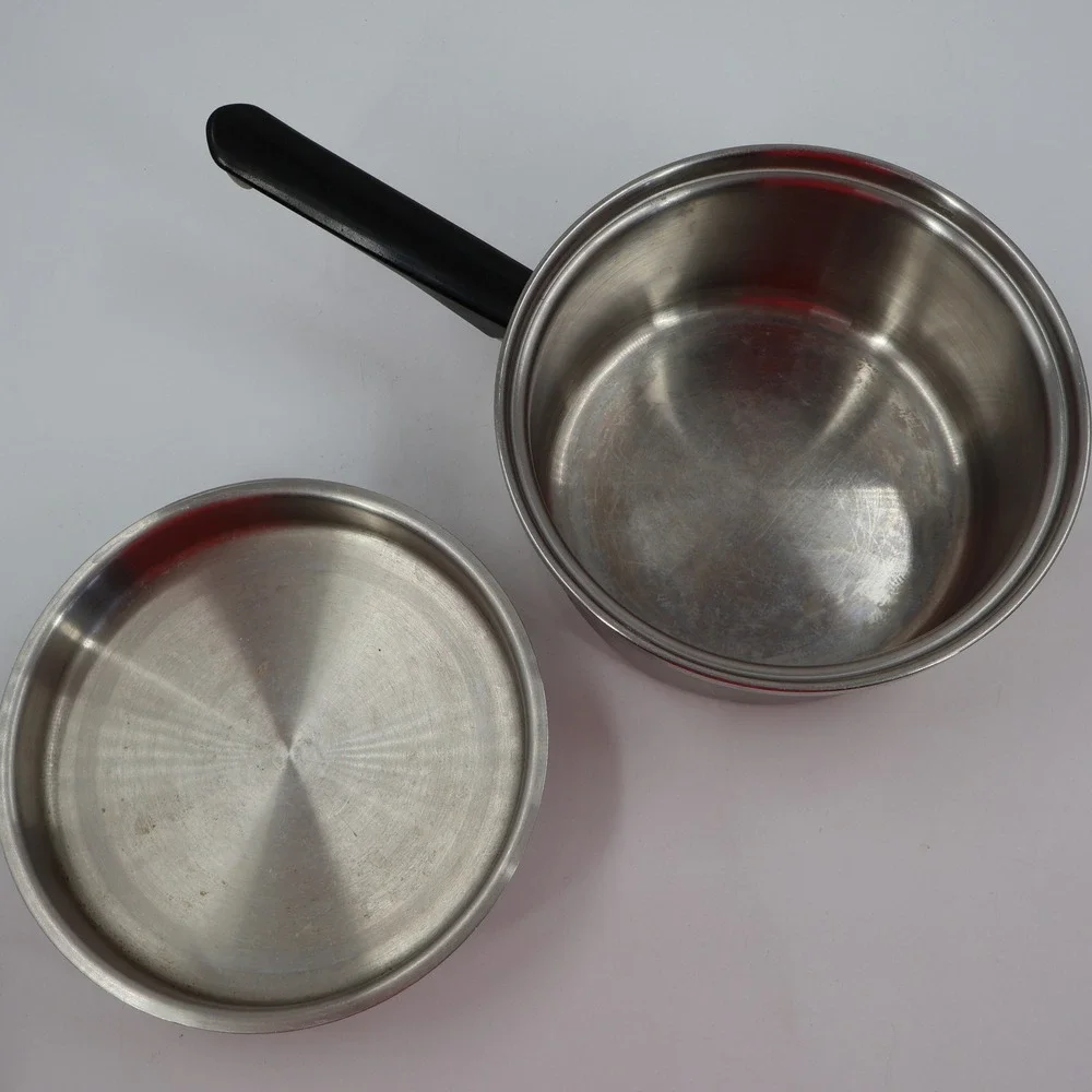 Amway Queen Saucepan Pot 18/8 Stainless Steel Multi-Ply Silver Made in Canada